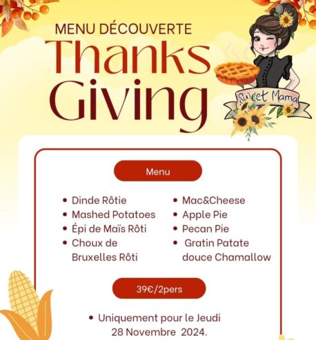 Menu découverte Thanksgiving