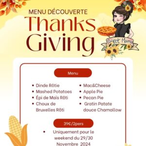 Menu découverte Thanksgiving