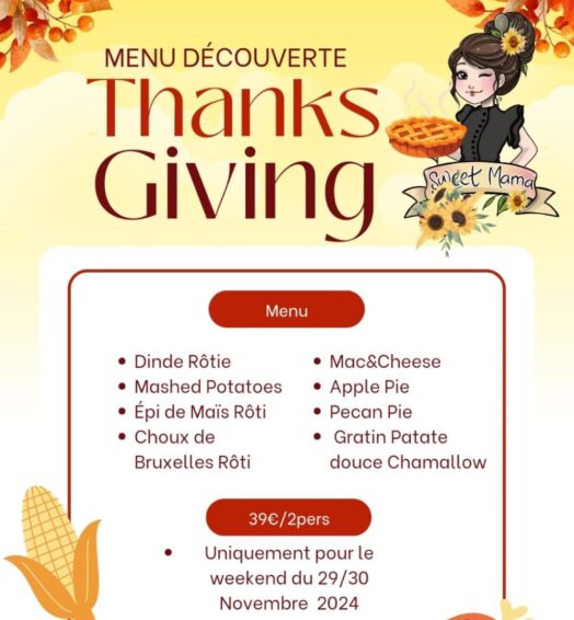 Menu découverte Thanksgiving